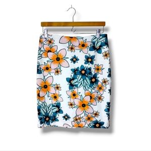 Ann Taylor Factory Floral Tweed Mini Skirt Size 6 Preppy Feminine